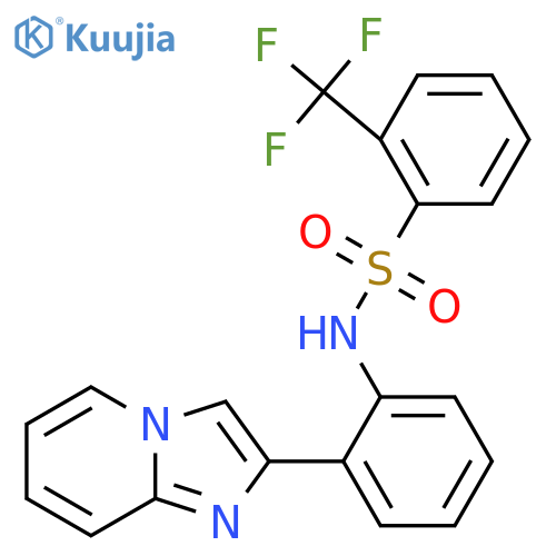 N-(2-(imidazo[1,2-a]pyridin-2-yl)phenyl)-2-(trifluoromethyl)benzenesulfonamide structure