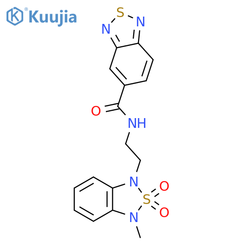 N-2-(3-methyl-2,2-dioxo-1,3-dihydro-2lambda6,1,3-benzothiadiazol-1-yl)ethyl-2,1,3-benzothiadiazole-5-carboxamide structure
