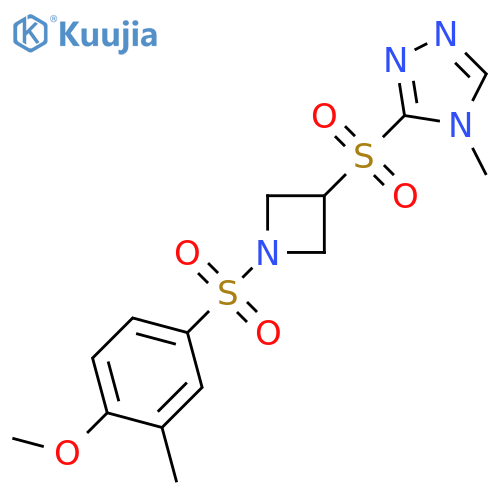 3-[1-(4-methoxy-3-methylphenyl)sulfonylazetidin-3-yl]sulfonyl-4-methyl-1,2,4-triazole structure