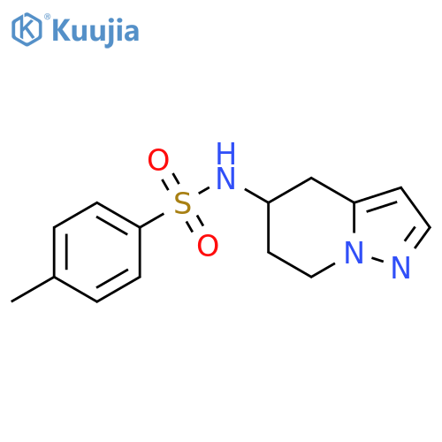 4-methyl-N-{4H,5H,6H,7H-pyrazolo1,5-apyridin-5-yl}benzene-1-sulfonamide structure