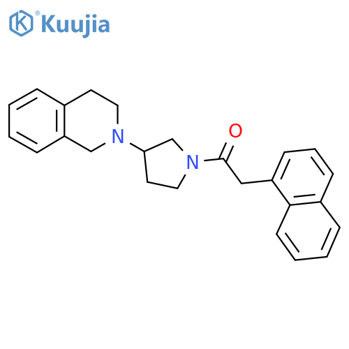 1-(3-(3,4-dihydroisoquinolin-2(1H)-yl)pyrrolidin-1-yl)-2-(naphthalen-1-yl)ethanone structure