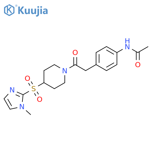 N-[4-[2-[4-[(1-Methyl-1H-imidazol-2-yl)sulfonyl]-1-piperidinyl]-2-oxoethyl]phenyl]acetamide structure
