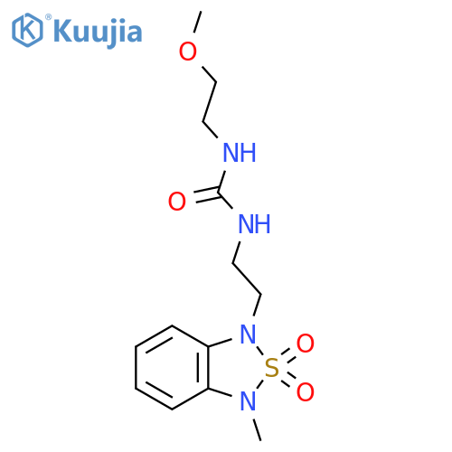 3-(2-methoxyethyl)-1-2-(3-methyl-2,2-dioxo-1,3-dihydro-2lambda6,1,3-benzothiadiazol-1-yl)ethylurea structure