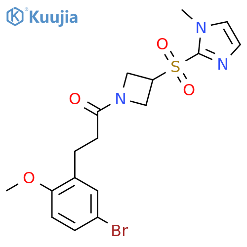 3-(5-bromo-2-methoxyphenyl)-1-{3-[(1-methyl-1H-imidazol-2-yl)sulfonyl]azetidin-1-yl}propan-1-one structure