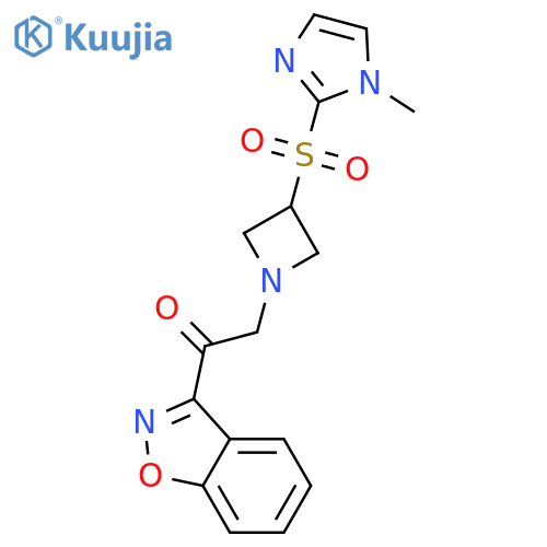 2-(1,2-benzoxazol-3-yl)-1-[3-(1-methylimidazol-2-yl)sulfonylazetidin-1-yl]ethanone structure