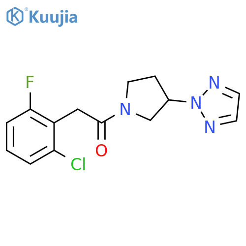 2-(2-chloro-6-fluorophenyl)-1-3-(2H-1,2,3-triazol-2-yl)pyrrolidin-1-ylethan-1-one structure