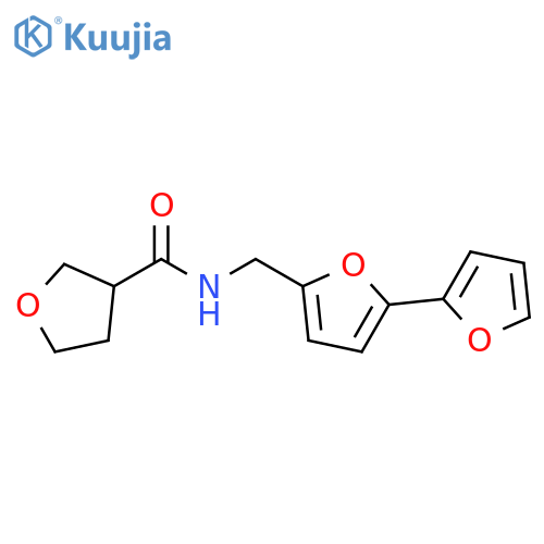 N-({2,2'-bifuran-5-yl}methyl)oxolane-3-carboxamide structure