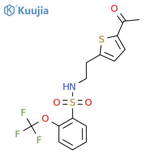 N-[2-(5-acetylthiophen-2-yl)ethyl]-2-(trifluoromethoxy)benzene-1-sulfonamide structure