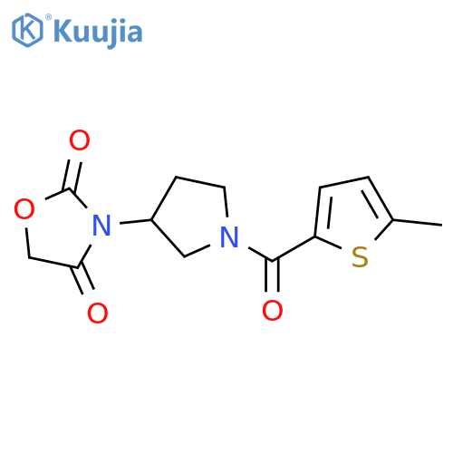 3-[1-(5-methylthiophene-2-carbonyl)pyrrolidin-3-yl]-1,3-oxazolidine-2,4-dione structure