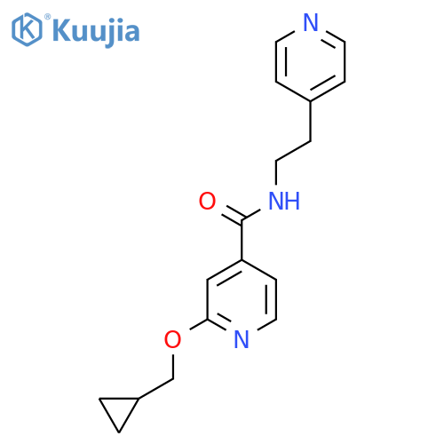 2-(cyclopropylmethoxy)-N-(2-(pyridin-4-yl)ethyl)isonicotinamide structure