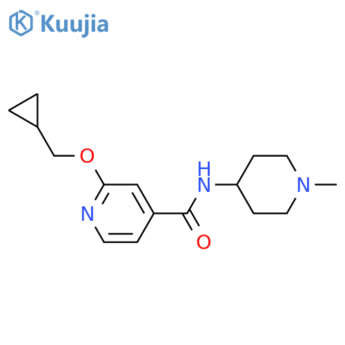 2-(cyclopropylmethoxy)-N-(1-methylpiperidin-4-yl)pyridine-4-carboxamide structure