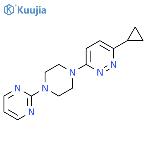 3-cyclopropyl-6-4-(pyrimidin-2-yl)piperazin-1-ylpyridazine structure