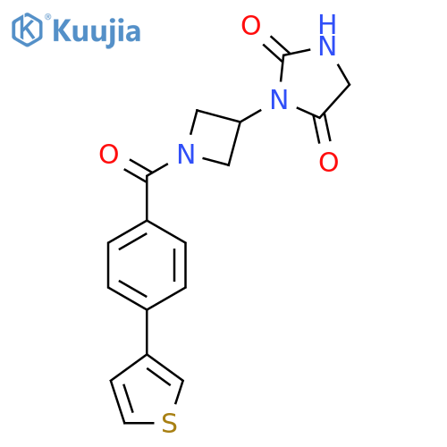 3-(1-(4-(Thiophen-3-yl)benzoyl)azetidin-3-yl)imidazolidine-2,4-dione structure