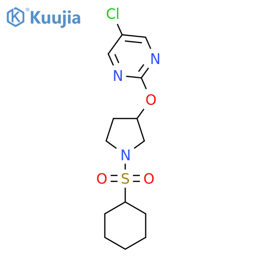 5-chloro-2-{1-(cyclohexanesulfonyl)pyrrolidin-3-yloxy}pyrimidine structure