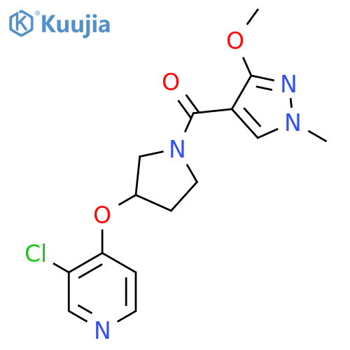 (3-((3-chloropyridin-4-yl)oxy)pyrrolidin-1-yl)(3-methoxy-1-methyl-1H-pyrazol-4-yl)methanone structure