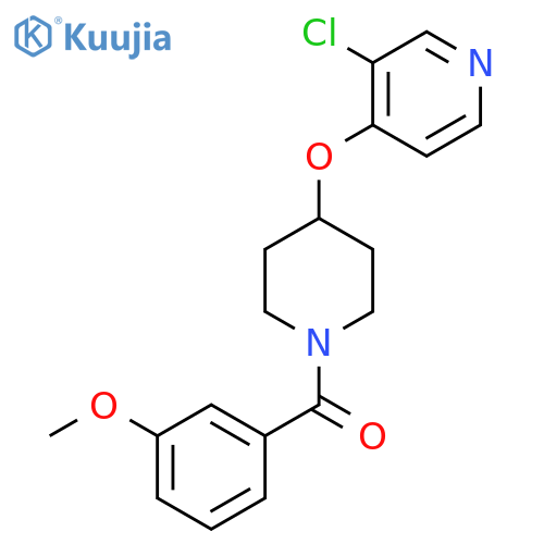 3-chloro-4-{1-(3-methoxybenzoyl)piperidin-4-yloxy}pyridine structure