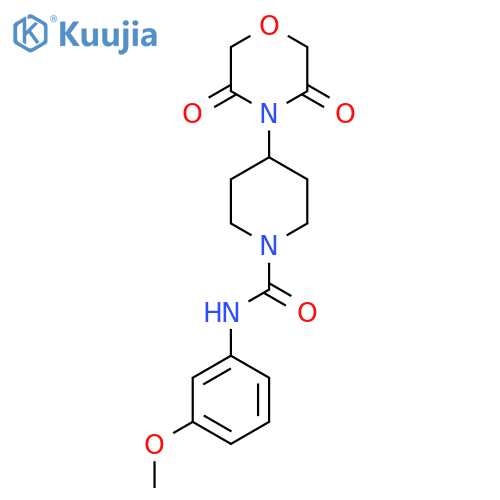 4-(3,5-dioxomorpholin-4-yl)-N-(3-methoxyphenyl)piperidine-1-carboxamide structure