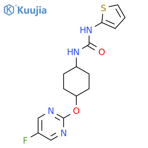 1-[(1r,4r)-4-[(5-fluoropyrimidin-2-yl)oxy]cyclohexyl]-3-(thiophen-2-yl)urea structure