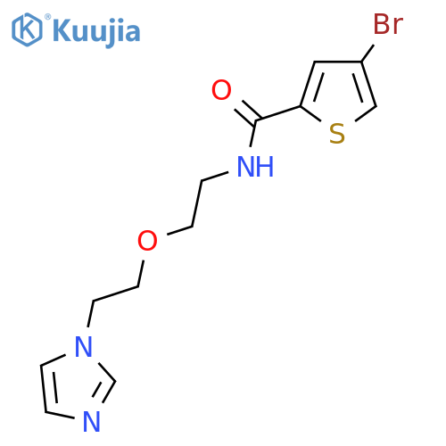 4-bromo-N-{2-2-(1H-imidazol-1-yl)ethoxyethyl}thiophene-2-carboxamide structure