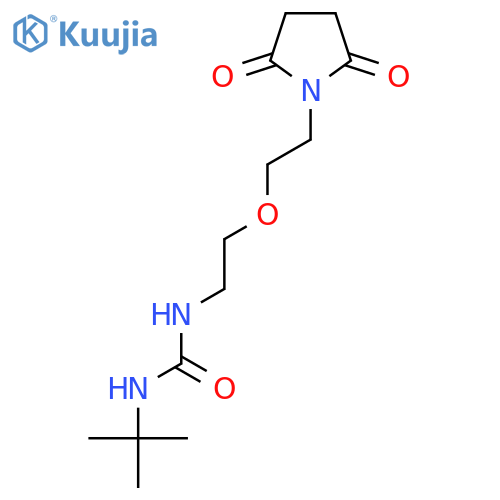 3-tert-butyl-1-{2-2-(2,5-dioxopyrrolidin-1-yl)ethoxyethyl}urea structure