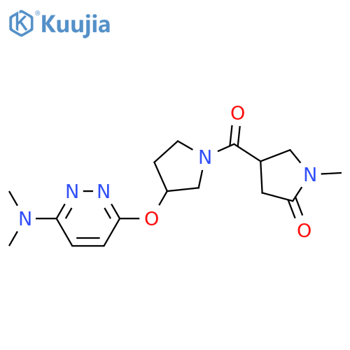 4-(3-{[6-(dimethylamino)pyridazin-3-yl]oxy}pyrrolidine-1-carbonyl)-1-methylpyrrolidin-2-one structure