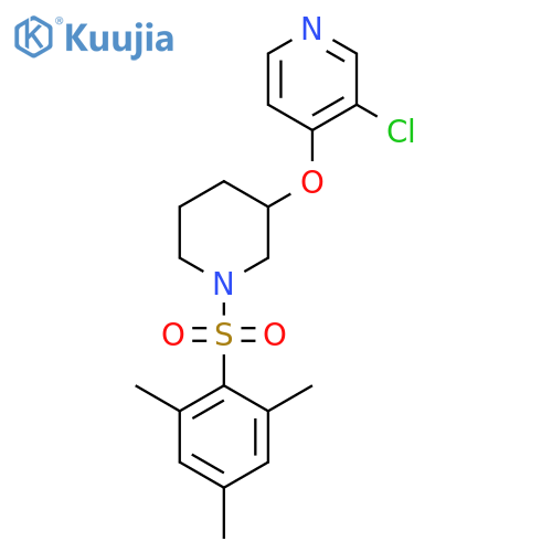 3-chloro-4-{[1-(2,4,6-trimethylbenzenesulfonyl)piperidin-3-yl]oxy}pyridine structure