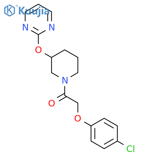 2-(4-chlorophenoxy)-1-[3-(pyrimidin-2-yloxy)piperidin-1-yl]ethan-1-one structure