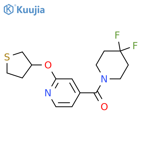 (4,4-difluoropiperidin-1-yl)-[2-(thiolan-3-yloxy)pyridin-4-yl]methanone structure