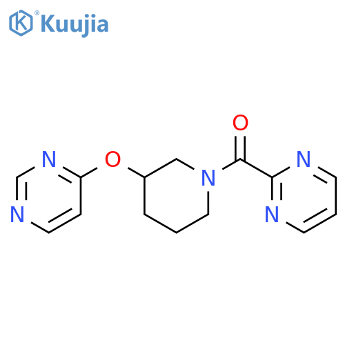 2-[3-(pyrimidin-4-yloxy)piperidine-1-carbonyl]pyrimidine structure