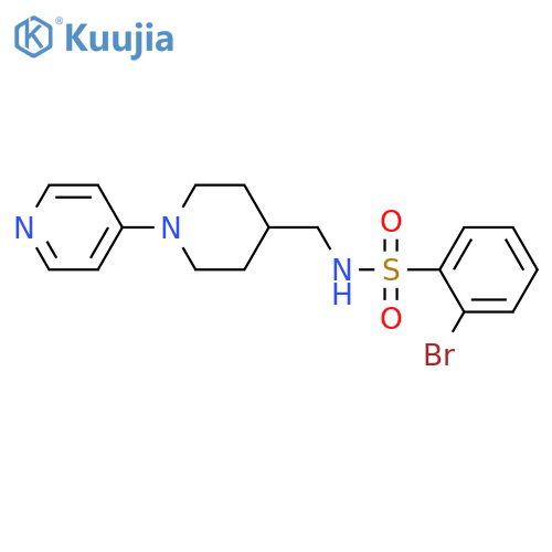 2-bromo-N-{[1-(pyridin-4-yl)piperidin-4-yl]methyl}benzene-1-sulfonamide structure