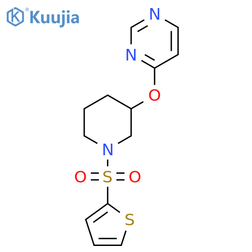 4-{[1-(thiophene-2-sulfonyl)piperidin-3-yl]oxy}pyrimidine structure