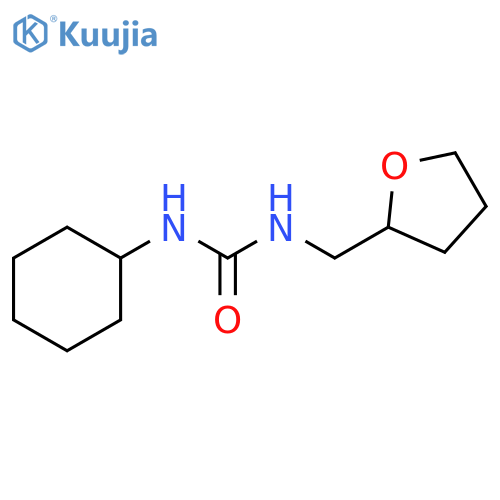 1-cyclohexyl-3-(tetrahydrofuran-2-ylmethyl)urea structure