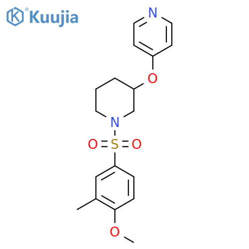 4-{1-(4-methoxy-3-methylbenzenesulfonyl)piperidin-3-yloxy}pyridine structure
