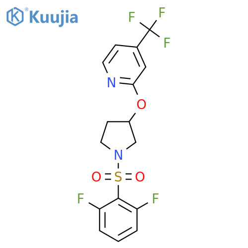 2-((1-((2,6-Difluorophenyl)sulfonyl)pyrrolidin-3-yl)oxy)-4-(trifluoromethyl)pyridine structure