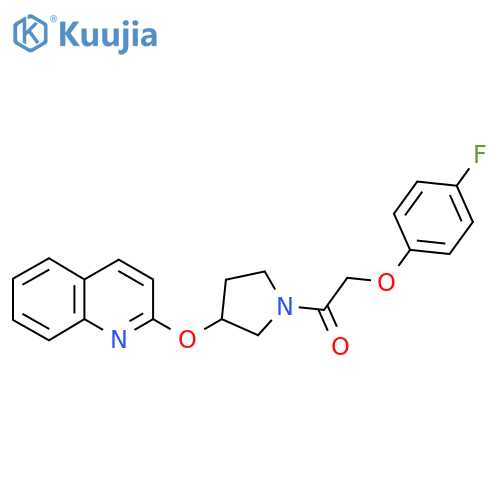 2-(4-Fluorophenoxy)-1-(3-(quinolin-2-yloxy)pyrrolidin-1-yl)ethanone structure