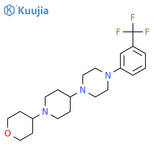 1-[1-(oxan-4-yl)piperidin-4-yl]-4-[3-(trifluoromethyl)phenyl]piperazine structure
