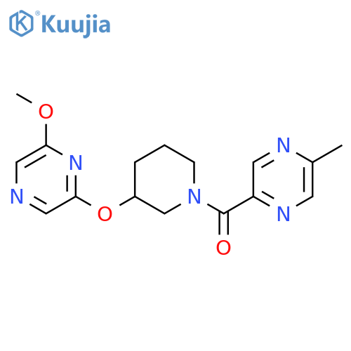 2-{3-[(6-methoxypyrazin-2-yl)oxy]piperidine-1-carbonyl}-5-methylpyrazine structure