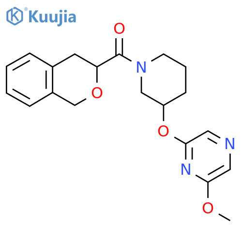2-{[1-(3,4-dihydro-1H-2-benzopyran-3-carbonyl)piperidin-3-yl]oxy}-6-methoxypyrazine structure