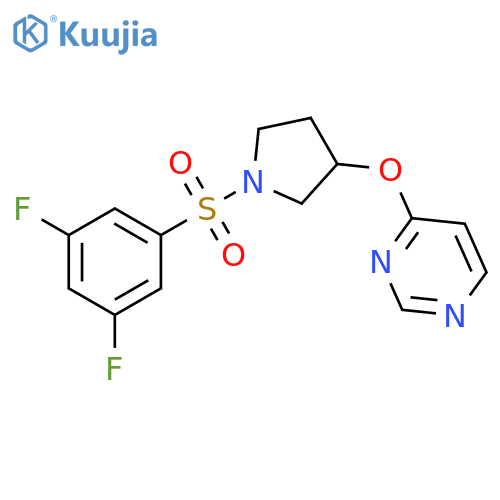 4-[[1-[(3,5-Difluorophenyl)sulfonyl]-3-pyrrolidinyl]oxy]pyrimidine structure