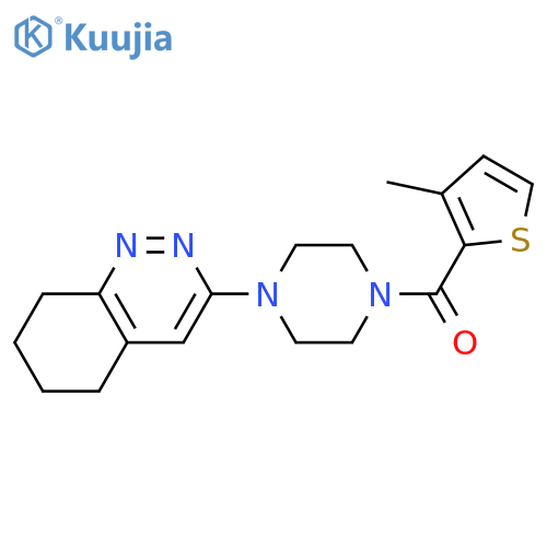 3-[4-(3-methylthiophene-2-carbonyl)piperazin-1-yl]-5,6,7,8-tetrahydrocinnoline structure