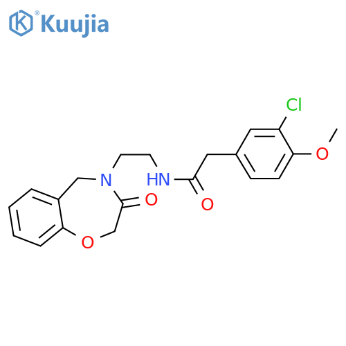 2-(3-chloro-4-methoxyphenyl)-N-[2-(3-oxo-2,3,4,5-tetrahydro-1,4-benzoxazepin-4-yl)ethyl]acetamide structure