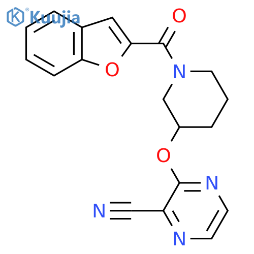 3-{[1-(1-benzofuran-2-carbonyl)piperidin-3-yl]oxy}pyrazine-2-carbonitrile structure