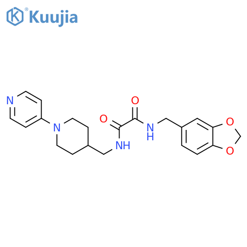 N-[(2H-1,3-benzodioxol-5-yl)methyl]-N'-{[1-(pyridin-4-yl)piperidin-4-yl]methyl}ethanediamide structure