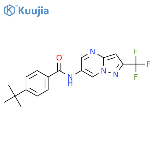 4-tert-butyl-N-[2-(trifluoromethyl)pyrazolo[1,5-a]pyrimidin-6-yl]benzamide structure