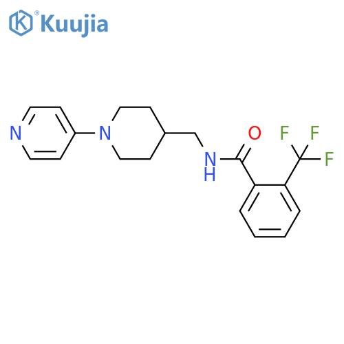 N-{[1-(pyridin-4-yl)piperidin-4-yl]methyl}-2-(trifluoromethyl)benzamide structure
