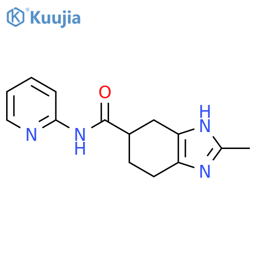 2-methyl-N-(pyridin-2-yl)-4,5,6,7-tetrahydro-1H-1,3-benzodiazole-5-carboxamide structure