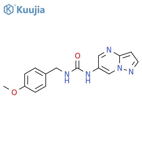 1-[(4-methoxyphenyl)methyl]-3-{pyrazolo[1,5-a]pyrimidin-6-yl}urea structure