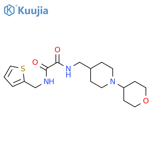 N'-{1-(oxan-4-yl)piperidin-4-ylmethyl}-N-(thiophen-2-yl)methylethanediamide structure