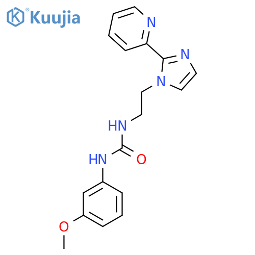 1-(3-methoxyphenyl)-3-{2-[2-(pyridin-2-yl)-1H-imidazol-1-yl]ethyl}urea structure