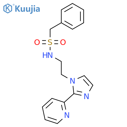 1-phenyl-N-{2-[2-(pyridin-2-yl)-1H-imidazol-1-yl]ethyl}methanesulfonamide structure